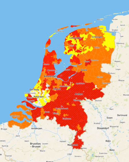 Capaciteitskaart afname elektriciteitsnet dec 23 - bron: netbeheer nederland